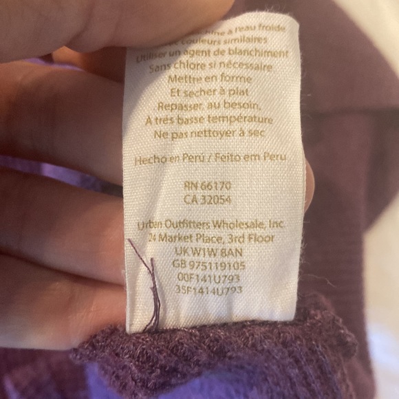 We the free waffle thermal swing top long sleeve purple XL - Picture 6 of 8